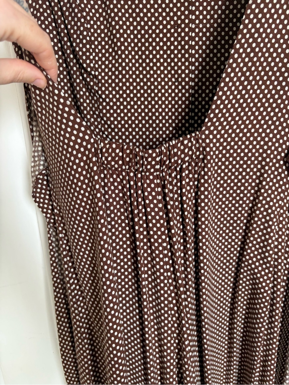 Vintage Brown Polka Dot Jumpsuit - Picture 7 of 10